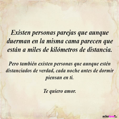 Carta De Distancia Con Amor