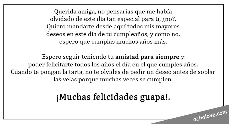 Carta Para Tu Amiga El Dia De Su Cumpleaños